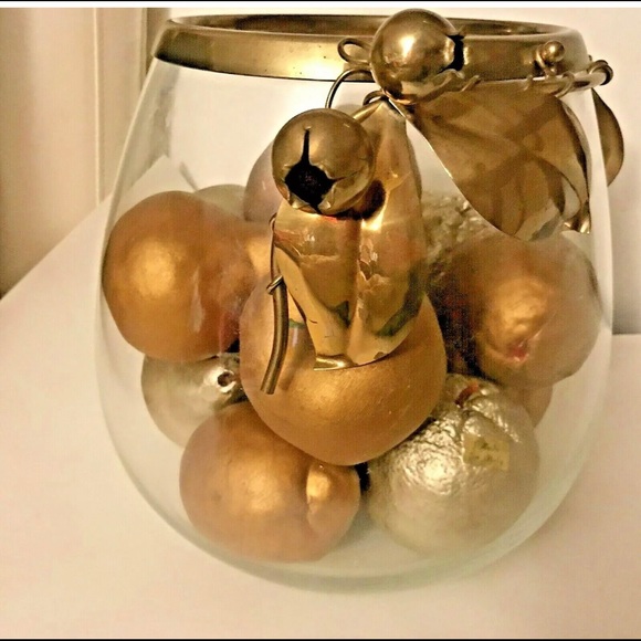 New Italian Glass Apple Fruit Gold or Silver - Picture 7 of 8